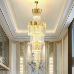 Lámpara colgante de techo de cristal moderna para comedor y vestíbulo