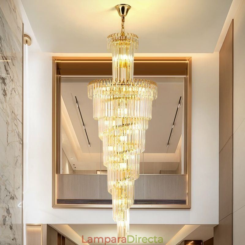 Lámpara colgante de techo de cristal moderna