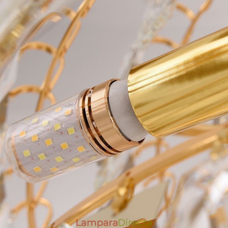 Lámpara colgante de techo de cristal moderna