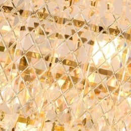 Lámpara colgante de cristal moderna y elegante, lámpara de techo cónica