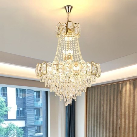 Lámpara colgante de cristal moderna, lámpara de techo redonda Lámpara colgante de cristal moderna, lámpara de techo redonda