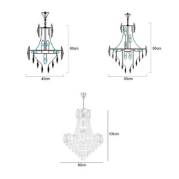 Lámpara colgante de cristal moderna, lámpara de techo redonda