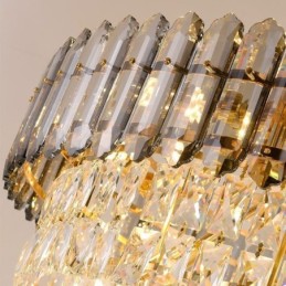 Lámpara colgante de cristal cónico, elegante lámpara colgante