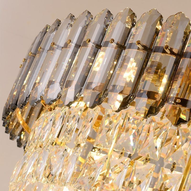 Lámpara colgante de cristal cónico, elegante lámpara colgante