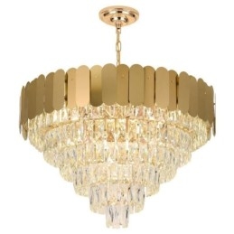 Lámpara de techo cónica colgante de cristal moderna y elegante