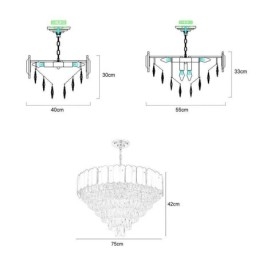 Lámpara de techo cónica colgante de cristal moderna y elegante