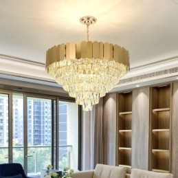 Lámpara de techo cónica colgante de cristal moderna y elegante