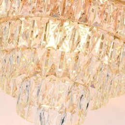 Lámpara de techo cónica colgante de cristal moderna y elegante