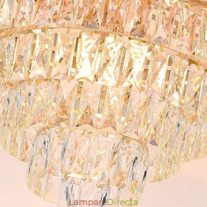 Lámpara de techo cónica colgante de cristal moderna y elegante