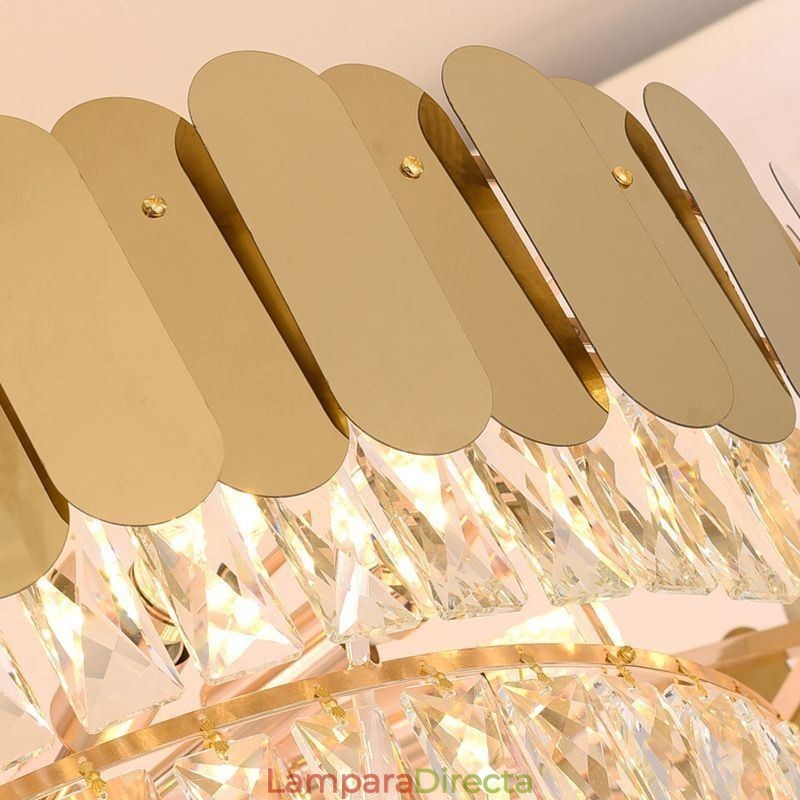 Lámpara de techo cónica colgante de cristal moderna y elegante