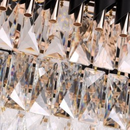Lámpara colgante de cristal ovalada para techo