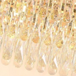 Lámpara colgante de cristal moderna, lámpara de techo ovalada