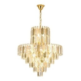Lámpara colgante de cristal moderna, lámpara de techo contemporánea