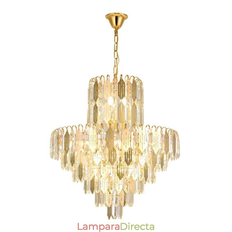 Lámpara colgante de cristal moderna, lámpara de techo contemporánea