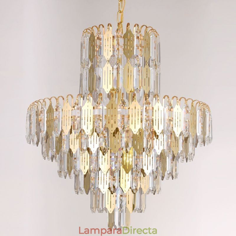 Lámpara colgante de cristal moderna, lámpara de techo contemporánea