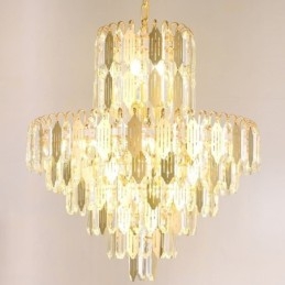 Lámpara colgante de cristal moderna, lámpara de techo contemporánea
