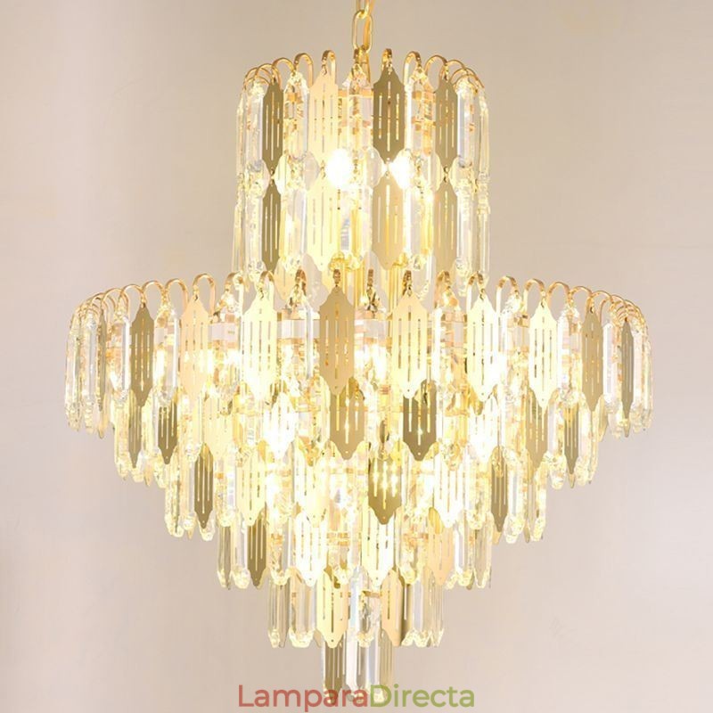 Lámpara colgante de cristal moderna, lámpara de techo contemporánea
