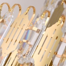 Lámpara colgante de cristal moderna, lámpara de techo contemporánea