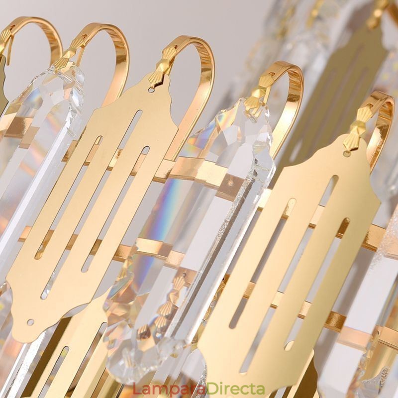 Lámpara colgante de cristal moderna, lámpara de techo contemporánea