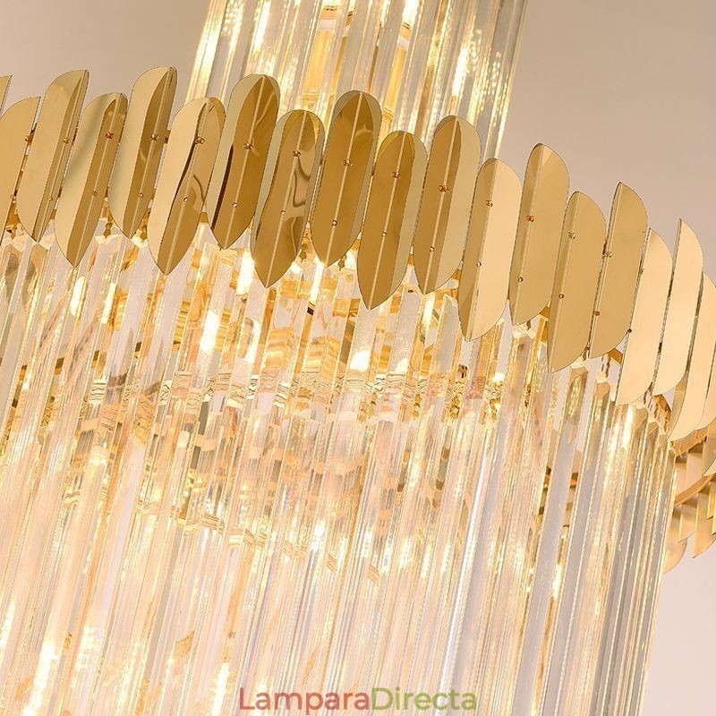 Lámpara colgante europea de cristal para escaleras y vestíbulo