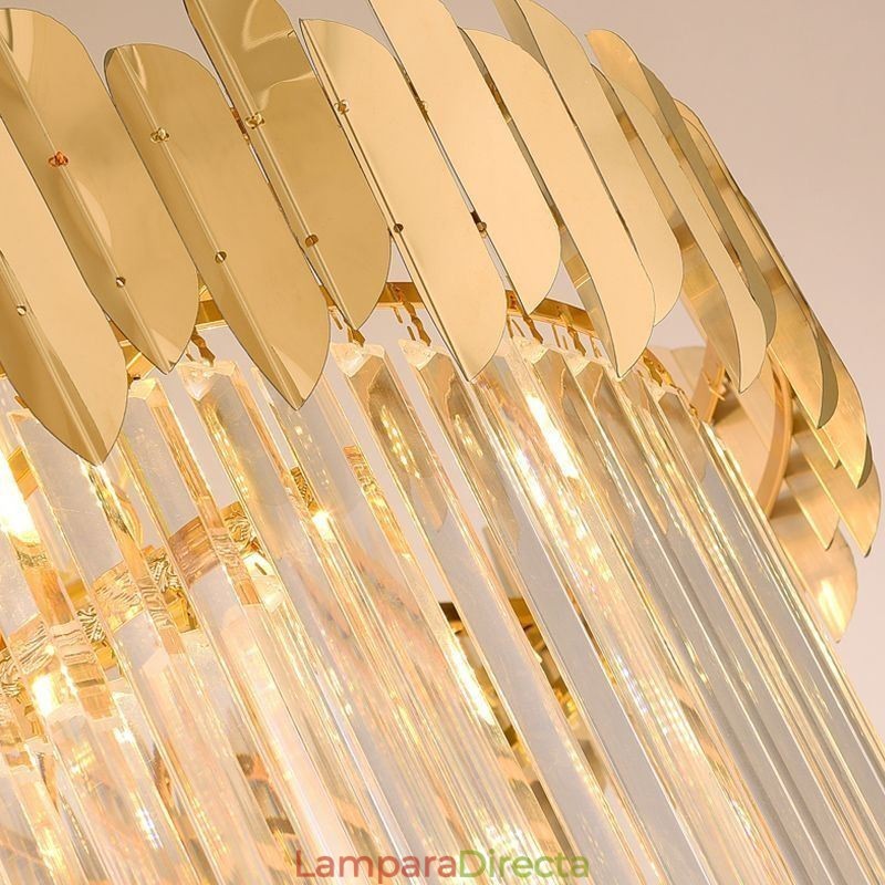Lámpara colgante europea de cristal para escaleras y vestíbulo