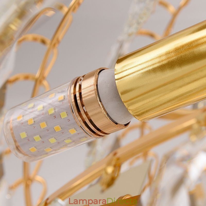Lámpara colgante europea de cristal para escaleras y vestíbulo