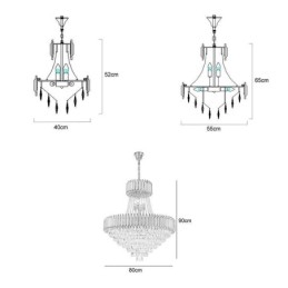 Lámpara colgante de cristal moderna, lámpara de techo redonda, luces colgantes
