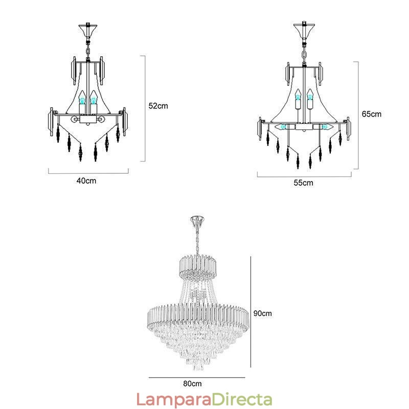 Lámpara colgante de cristal moderna, lámpara de techo redonda, luces colgantes