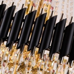 Lámpara colgante de cristal moderna, lámpara de techo redonda, luces colgantes