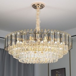 Lámpara colgante de cristal, iluminación de techo de lujo, 12 y 16 luces