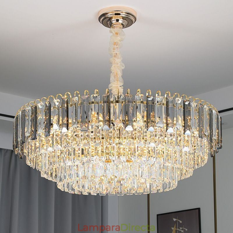 Lámpara colgante de cristal, iluminación de techo de lujo, 12 y 16 luces