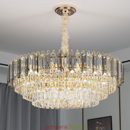 Lámpara colgante de cristal, iluminación de techo de lujo, 12 y 16 luces Lámpara colgante de cristal, iluminación de techo de lujo, 12 y 16 luces