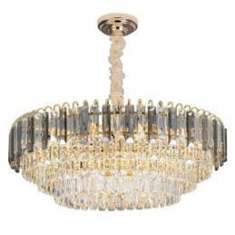 Lámpara colgante de cristal, iluminación de techo de lujo, 12 y 16 luces