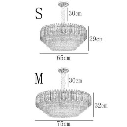 Lámpara colgante de cristal, iluminación de techo de lujo, 12 y 16 luces