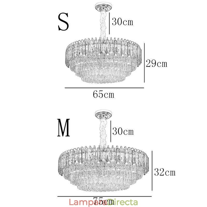 Lámpara colgante de cristal, iluminación de techo de lujo, 12 y 16 luces
