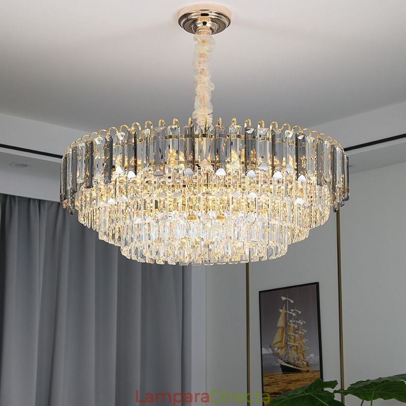 Lámpara colgante de cristal, iluminación de techo de lujo, 12 y 16 luces