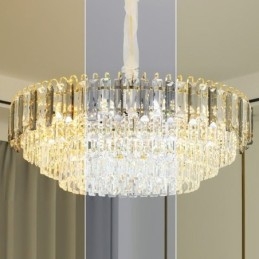 Lámpara colgante de cristal, iluminación de techo de lujo, 12 y 16 luces