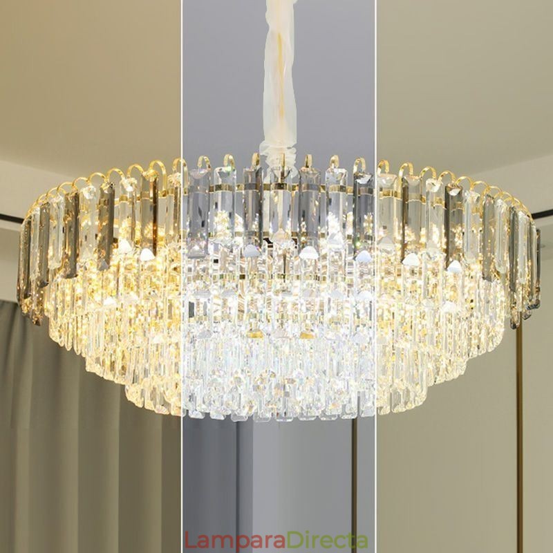 Lámpara colgante de cristal, iluminación de techo de lujo, 12 y 16 luces