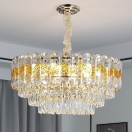 Lámpara colgante de lujo de cristal para techo, 9, 12 y 16 luces