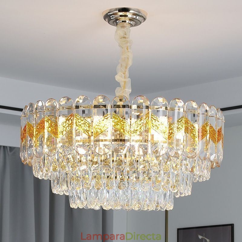 Lámpara colgante de lujo de cristal para techo, 9, 12 y 16 luces