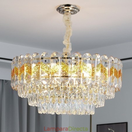 Lámpara colgante de lujo de cristal para techo, 9, 12 y 16 luces Lámpara colgante de lujo de cristal para techo, 9, 12 y 16 luces