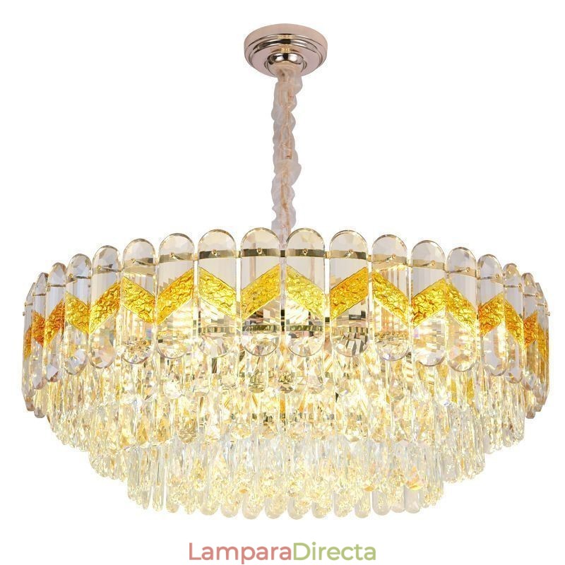 Lámpara colgante de lujo de cristal para techo, 9, 12 y 16 luces