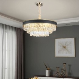 Lámpara colgante moderna de cristal para techo, 9, 12 y 16 luces