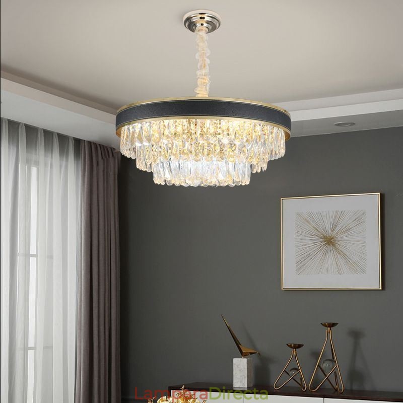 Lámpara colgante moderna de cristal para techo, 9, 12 y 16 luces