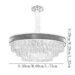 Lámpara colgante moderna de cristal para techo, 9, 12 y 16 luces