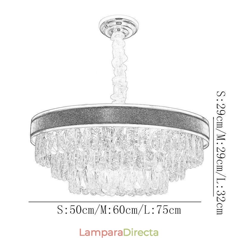 Lámpara colgante moderna de cristal para techo, 9, 12 y 16 luces