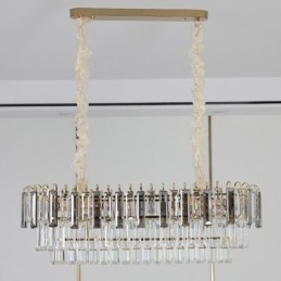 Lámpara colgante rectangular de cristal para techo