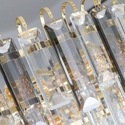 Lámpara colgante rectangular de cristal para techo