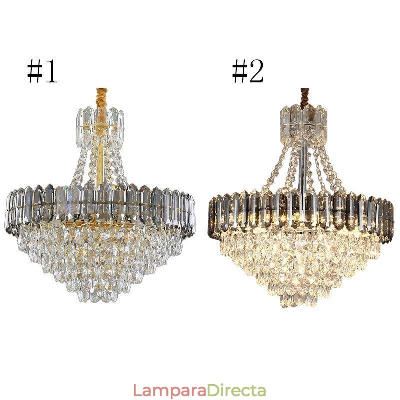 Lámpara colgante de cristal, lámpara colgante cónica.