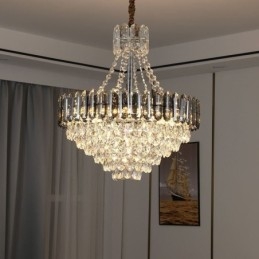 Lámpara colgante de cristal, lámpara colgante cónica.